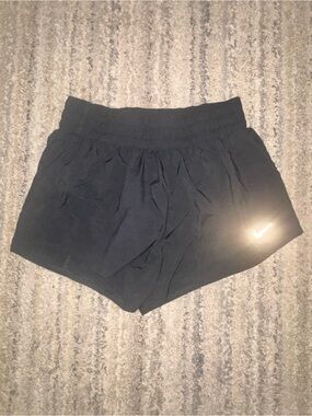 Nike Black Women's Athletic Shorts with Reflective Swoosh